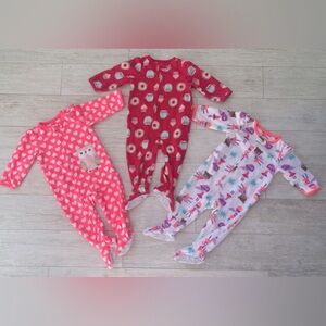 Carter’s footie pajamas 3 pack size 12 month